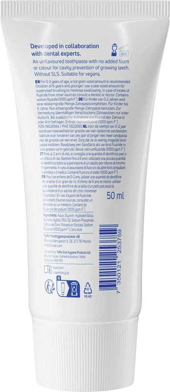 TePe® Daily Baby Zahnpasta Tube 50 ml ohne Geschmack
