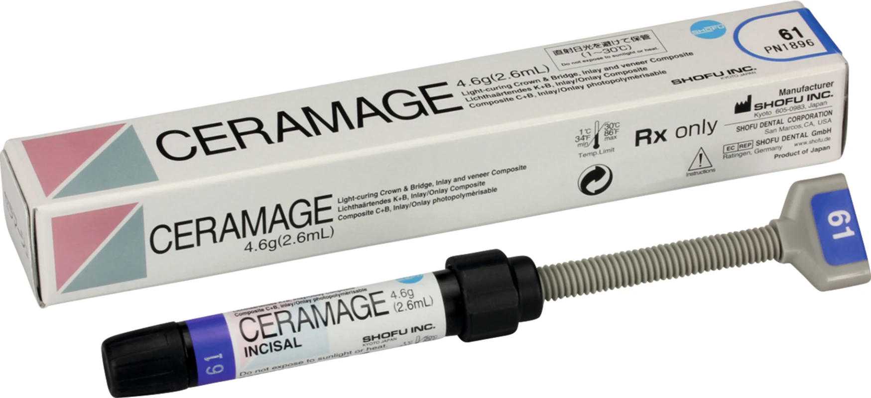 CERAMAGE Spritze 4,6 g inzisal 61 CERAMAGE SHOFU