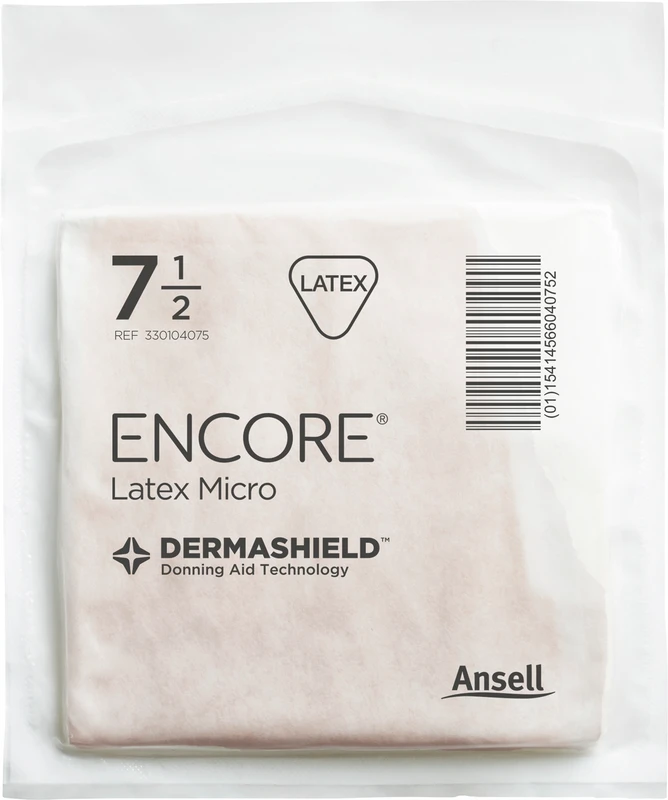 ENCORE® Latex Micro Packung 50 Paar puderfrei, braun, Größe 7