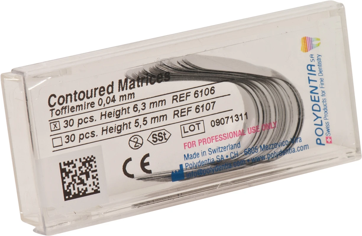 Matrizen nach Tofflemire bombiert Polydentia SA