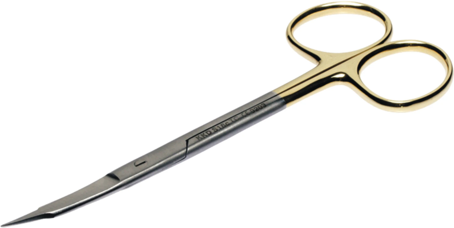 KKD® Schere TC Line nach Goldman Fox Stück S-16c TC, 13 cm, gebogen, gezackt