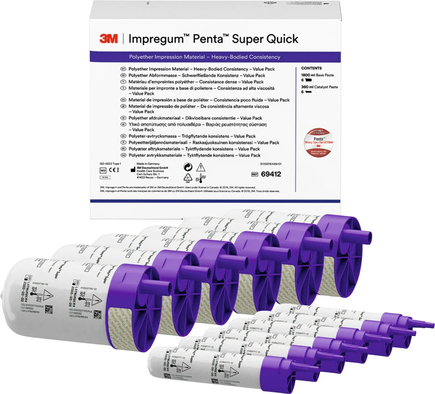 Impregum™ Penta™ Super Quick Valuepackung 6 x 300 ml Basispaste, 6 x 60 ml Katalysator Heavy Body