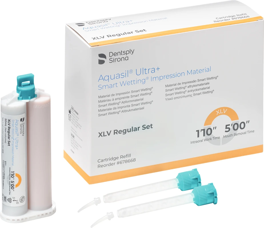 Aquasil® Ultra+ Nachfüllpackung 4 x 50 ml Doppelkartusche XLV Regular Set, Zubehör