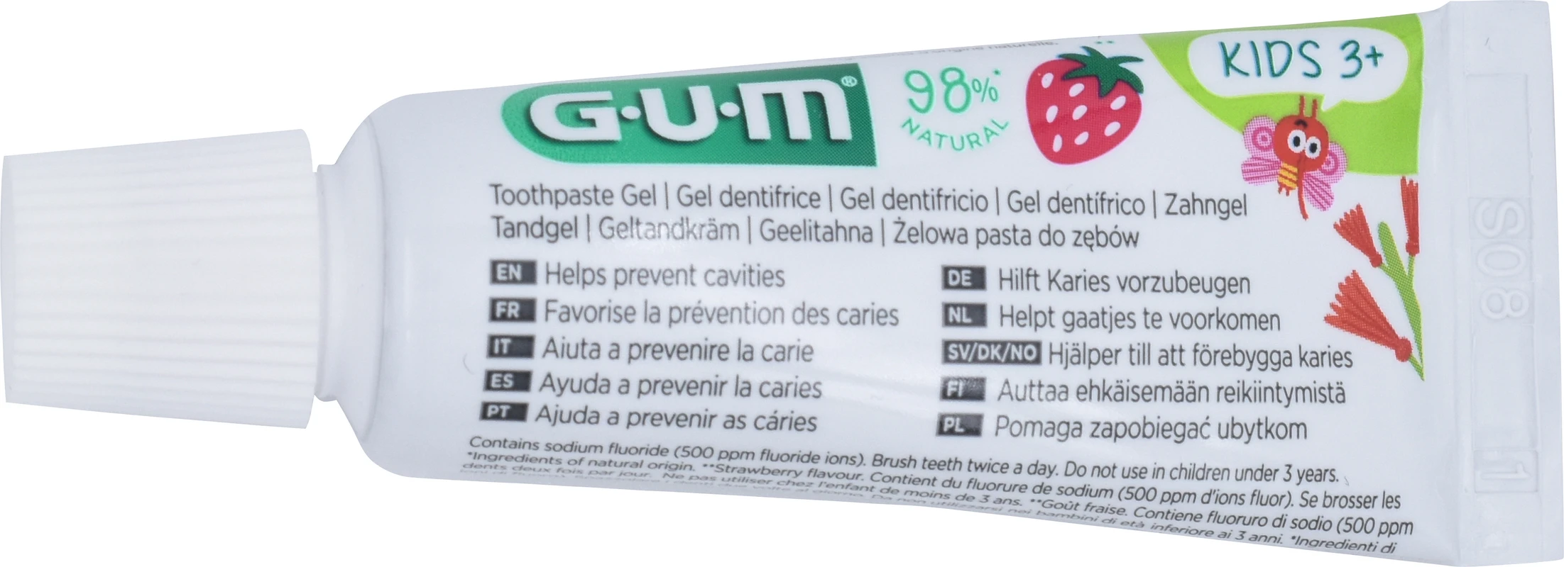 GUM® KIDS Zahngel Tube 12 ml Erdbeere