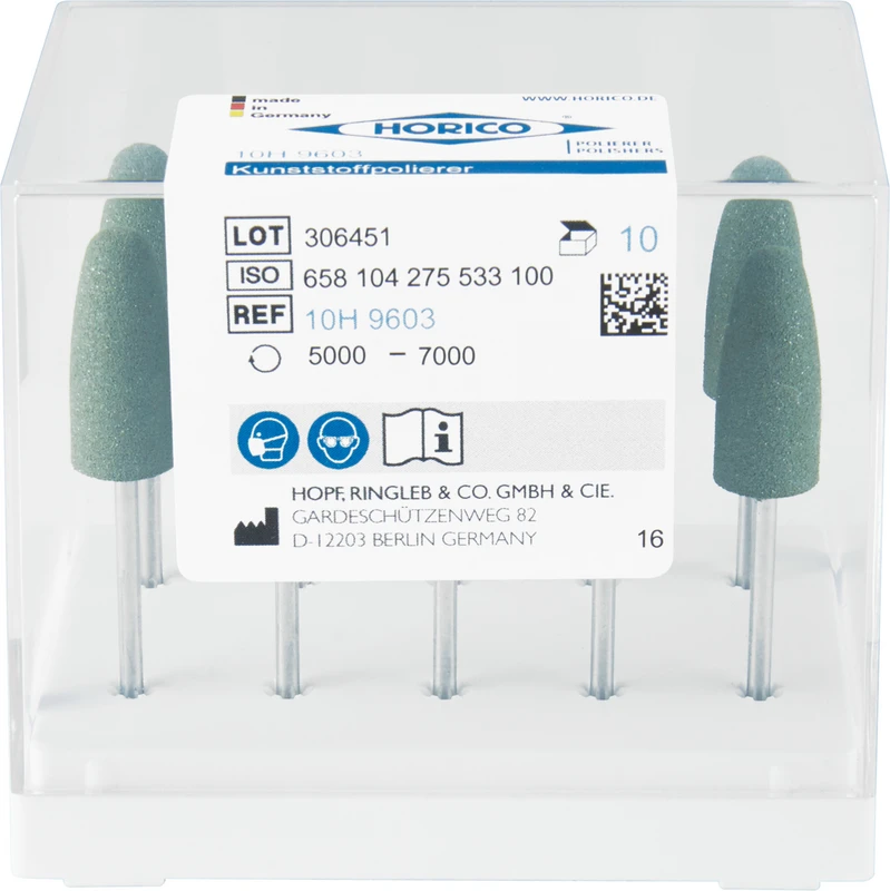 Acrylpolierer Packung 10 Stück grün, HP, 9603