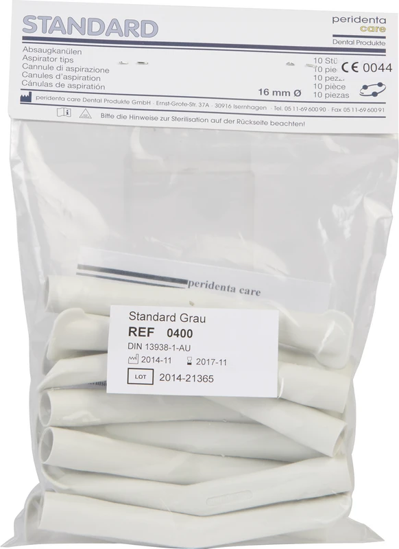 Absaugkanülen Standard Packung 10 Stück beige/grau