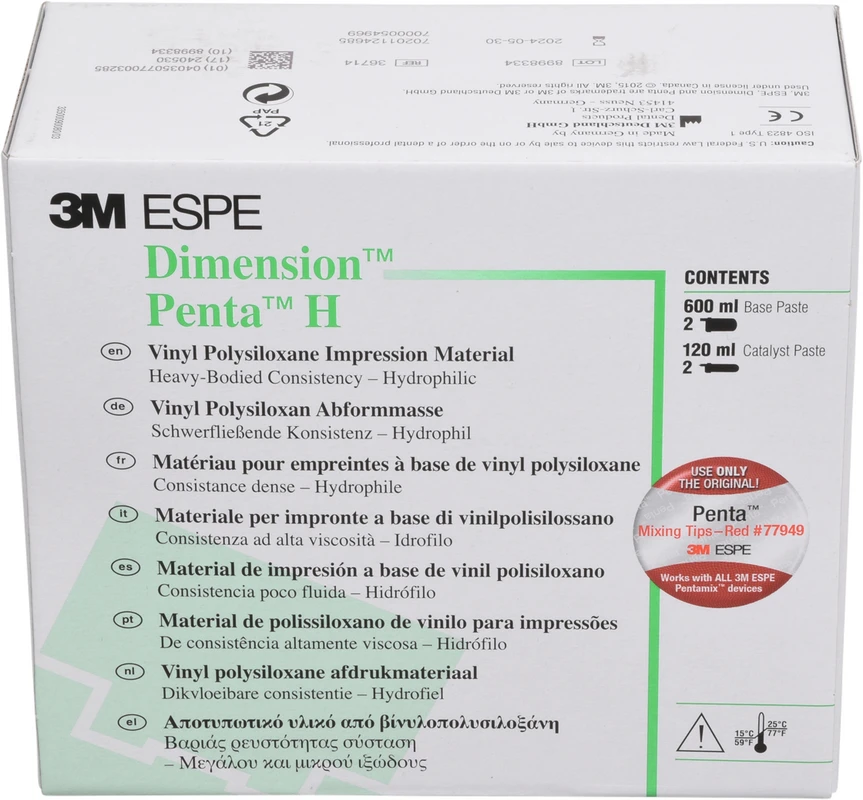 Dimension™ Refill Packung 2 x 300 ml Basispaste, 2 x 60 ml Katalysator, Penta H
