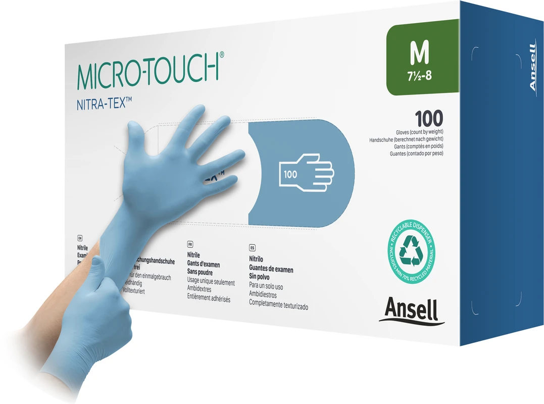 MICRO-TOUCH® Nitrax-Tex™ Packung 100 Stück puderfrei, blau, L
