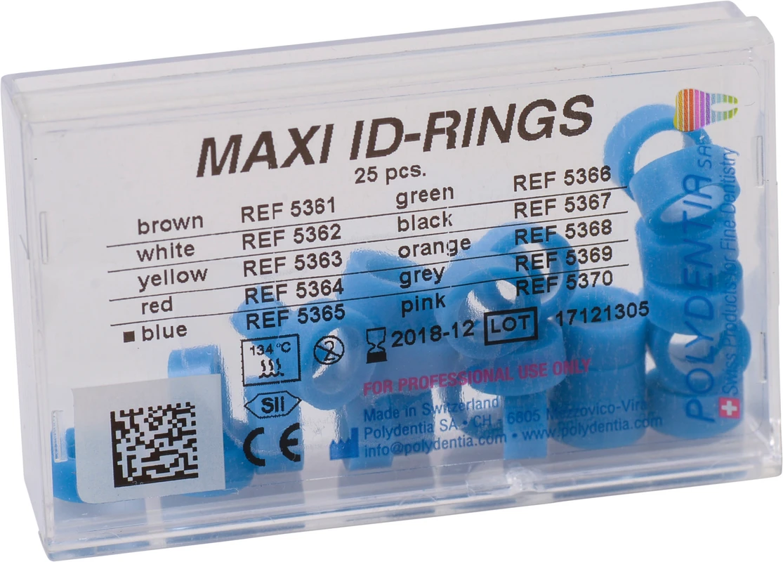 ID Ringe Packung 25 Stück Maxi blau