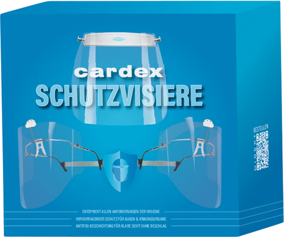 Cardex-Schutzbrille/Schutzvisier Stück klein 18 cm, weiß