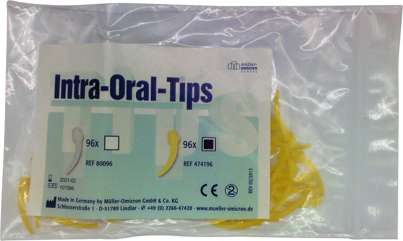 Müller-Omicron Intraoraltip gelb Packung 96 Stück Müller-Omicron Intraoraltip gelb Müller-Omicron