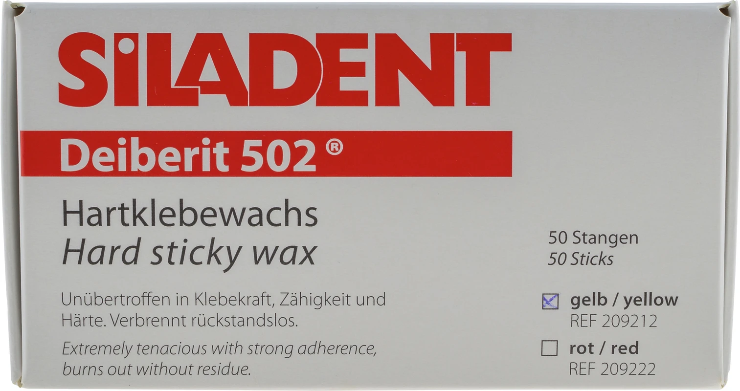 Deiberit 502® Packung 50 Stangen Hartklebewachs gelb
