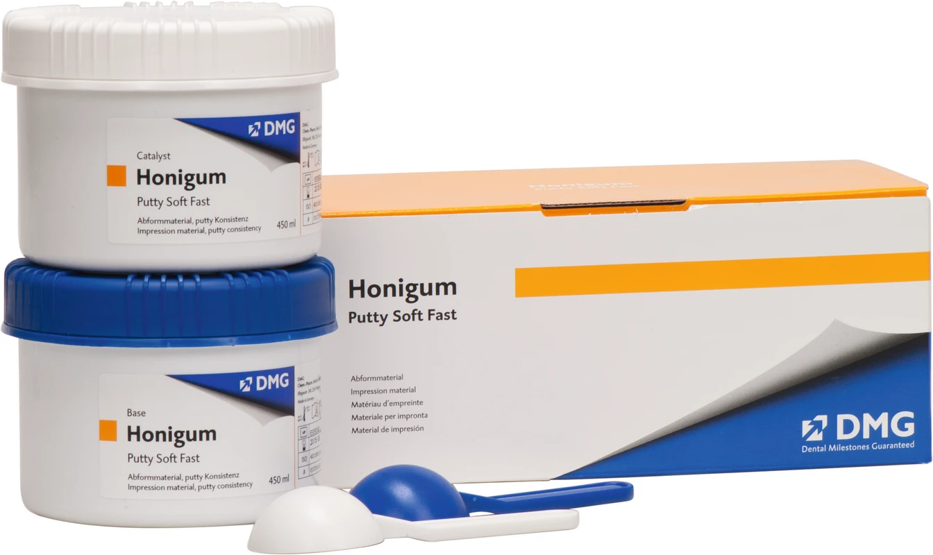 Honigum Putty Packung 450 ml Dose Base, 450 ml Katalysator, Soft Fast