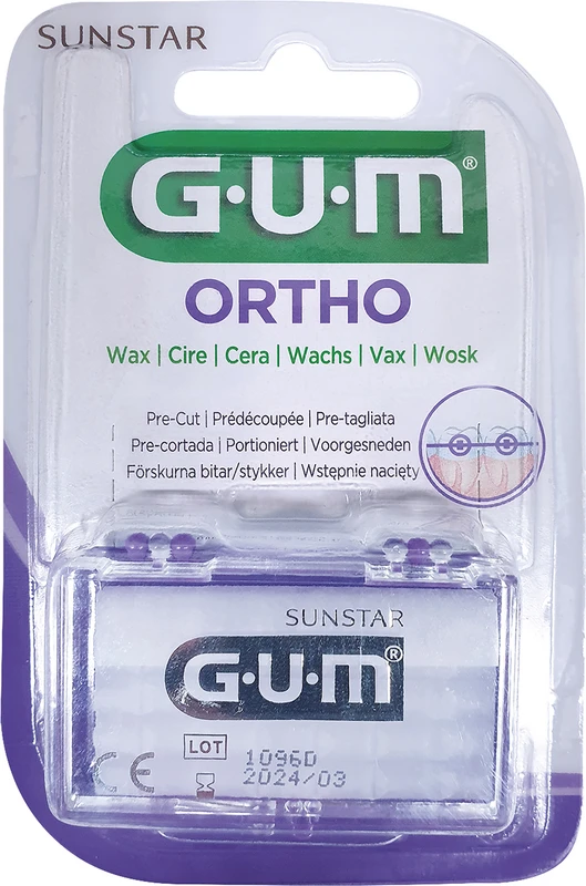 GUM® ORTHO Wachs Blister geschmacksneutral