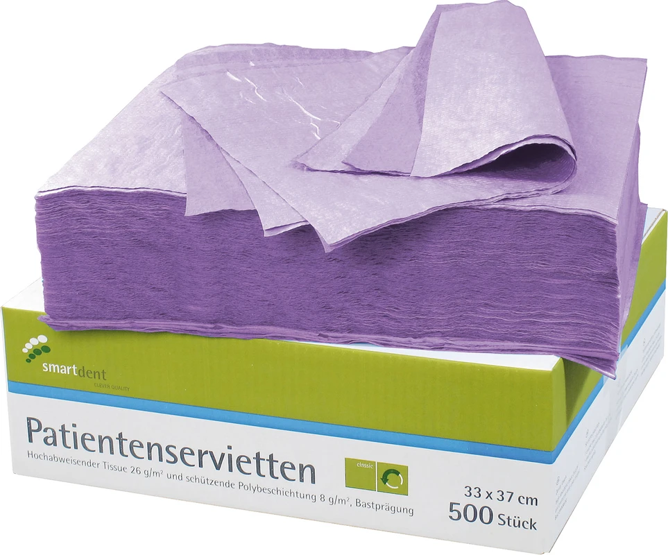 smart Patientenservietten Packung 500 Stück lila smart Patientenservietten Packung 500 Stück lila