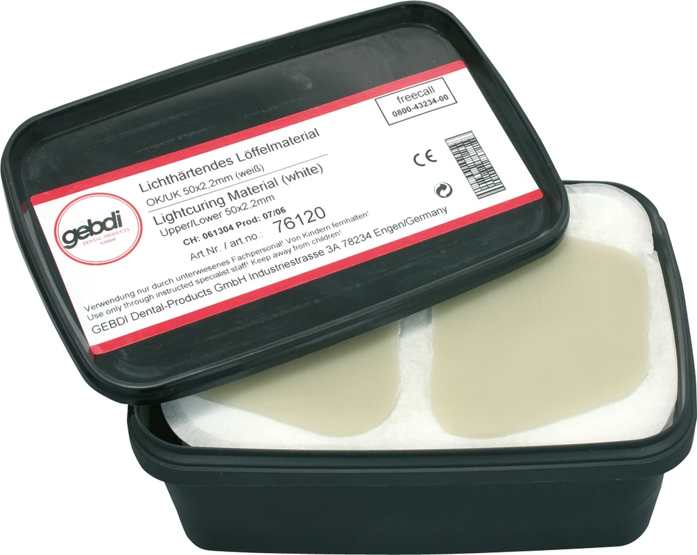 Lichthärtendes Löffelmaterial Packung 50 Stück weiß
