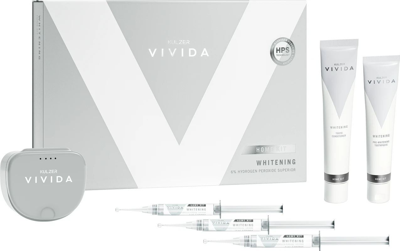 Kulzer Vivida Home 6% HPS Kit 3 x 3 ml Spritze Gel 6 %, Zubehör