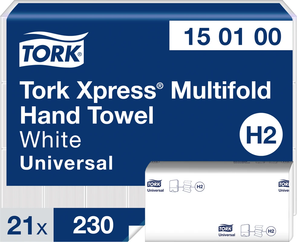 TORK Xpress® Multifold Handtücher Packung 21 x 230 Stück 1-lagig, weiß