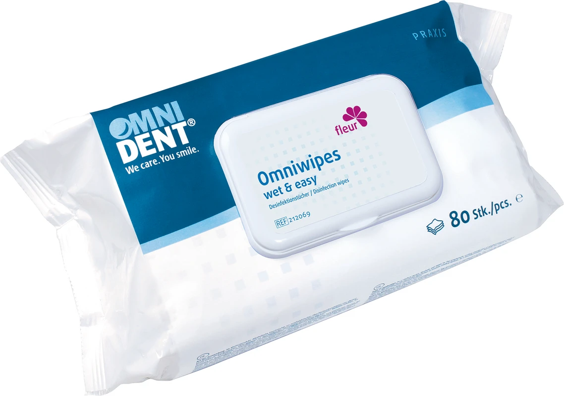 Omniwipes wet & easy Packung 80 Stück fleur, 25 x 25 cm