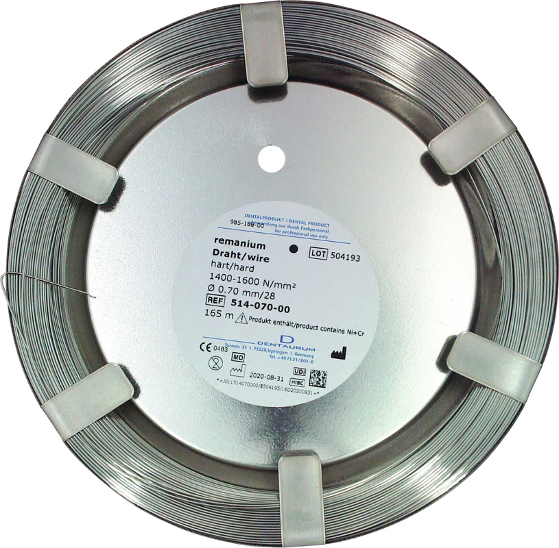 remanium® Draht Klinikrolle rund, hart, Ø 0,70 mm