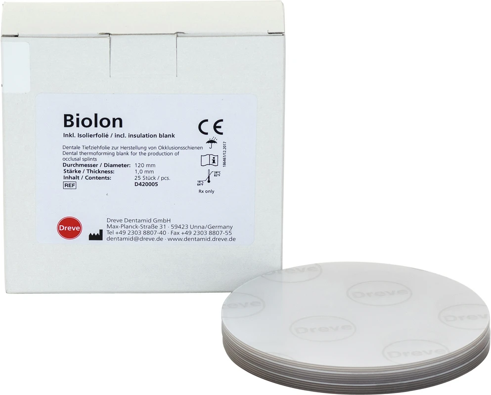 Biolon Packung 25 Stück klar-transparent, Ø 120 mm, Stärke 1 mm