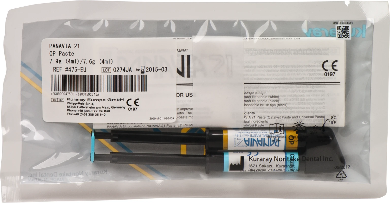 PANAVIA™ 21 Nachfüllpackung 7,9 g Katalysatorpaste OP, 7,6 g Universalpaste