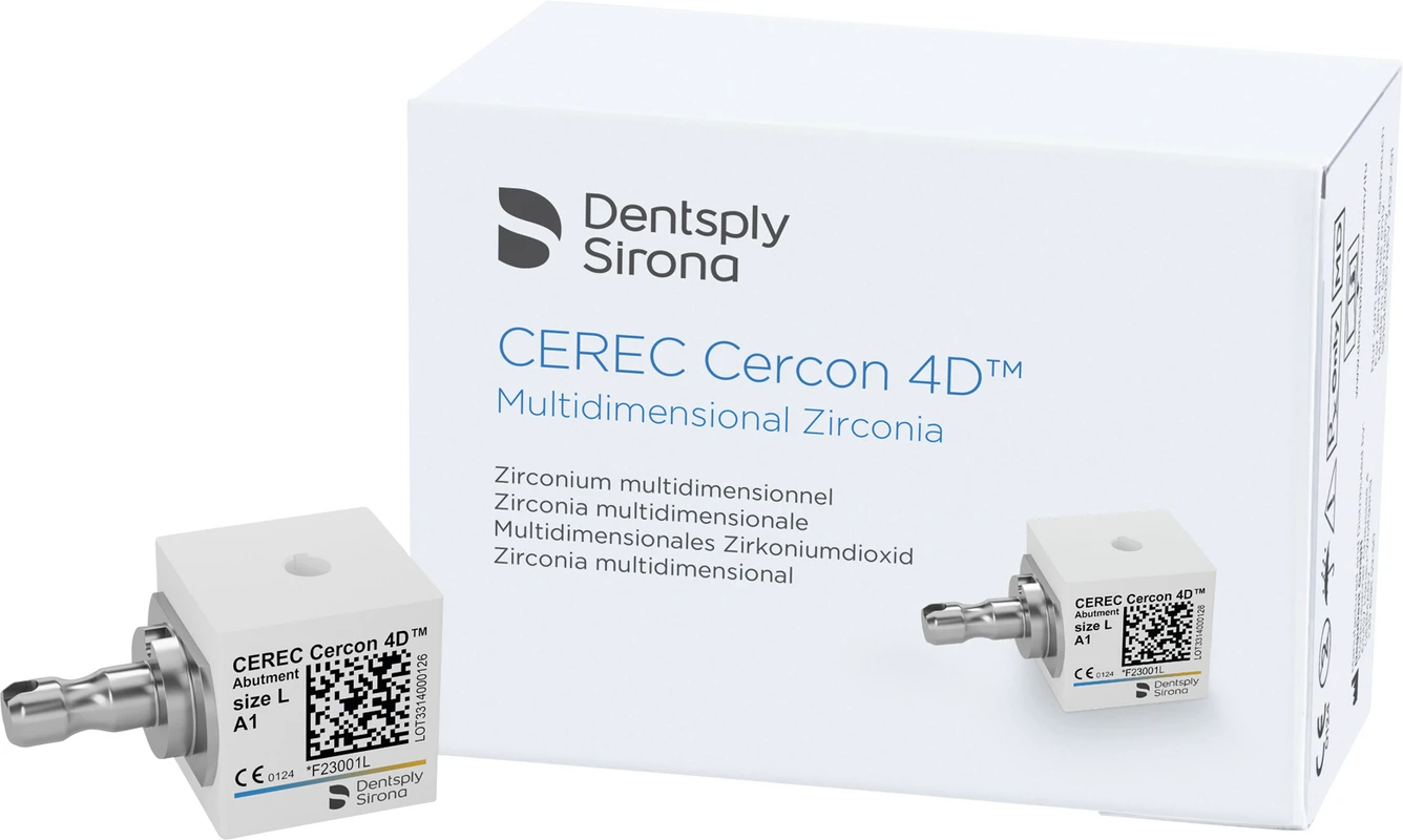 CEREC Cercon 4D™ Abutment Block Packung 3 Stück Größe L, A1