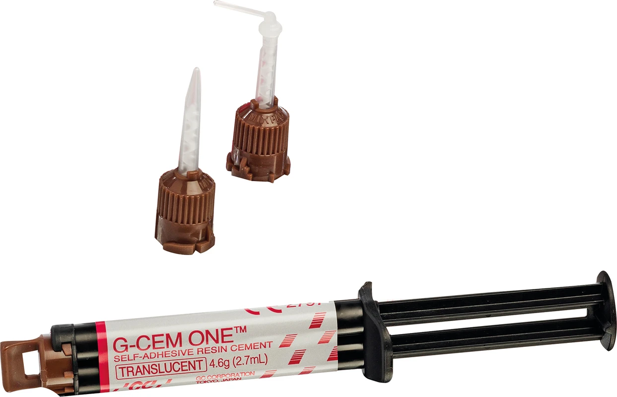 GC G-CEM ONE™ Nachfüllpackung Value 8 x 4,6 g Spritze transluzent, 60 GC Automix Tips regular, 20 GC Automix Endo Tips