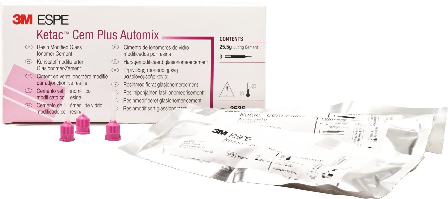 Ketac™ Cem Plus Value Pack 3 x 8,5 g Automix Spritze, 36 Mischkanülen