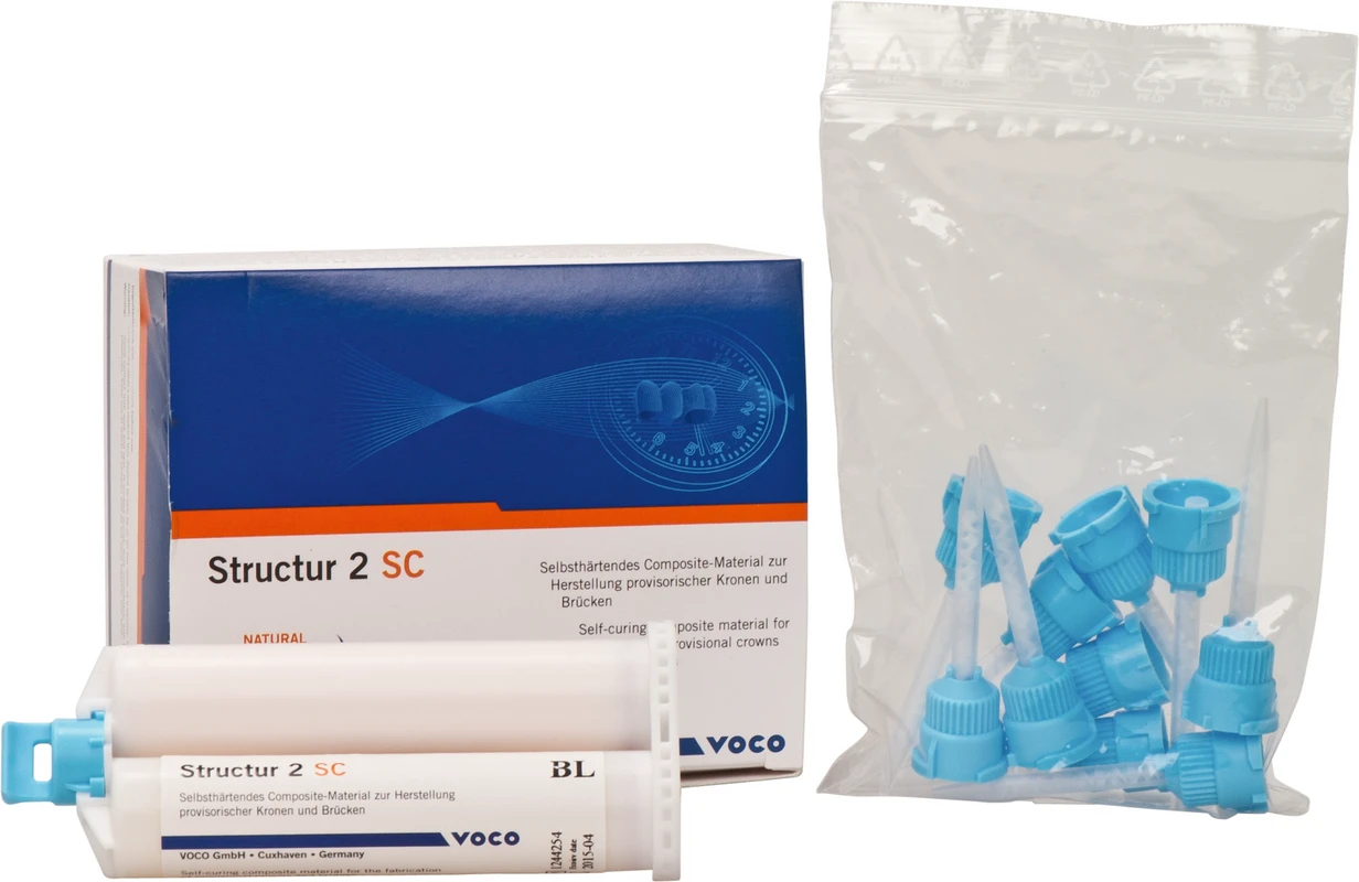 Structur 2 SC Packung 75 g Doppelkartusche BL, Mischkanülen Typ 6 Structur 2 SC VOCO