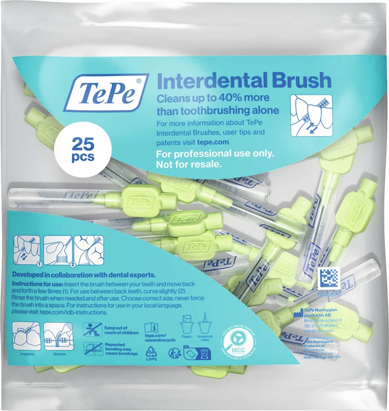 TePe® Interdentalbürsten Extra Soft Packung 25 Stück grün, Ø 0,8 mm