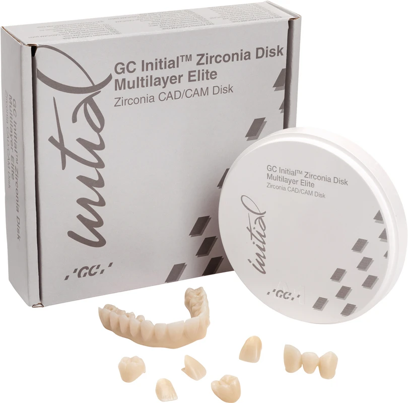 GC Initial Zirconia Disk Multilayer Elite Packung 1 Stück &Oslash; 98,5 mm, H 16 mm, C3