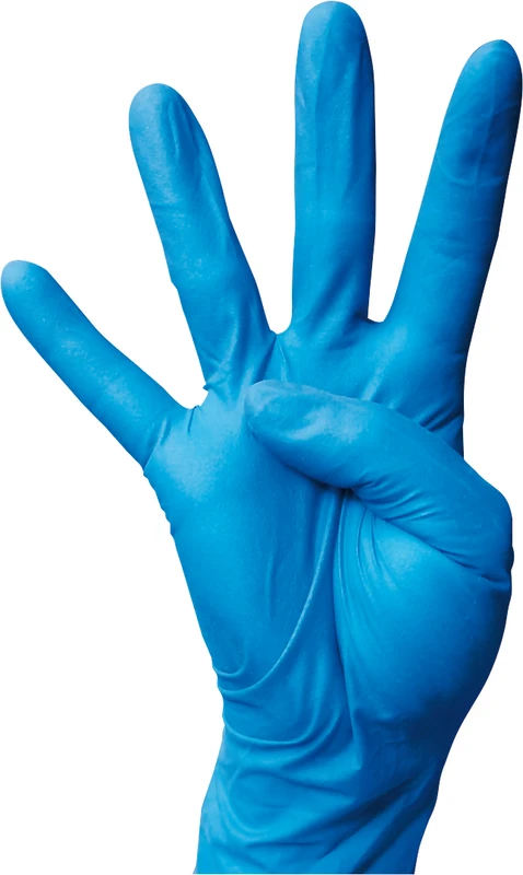 Monoart® Einmalhandschuhe Nitril Packung 100 Stück puderfrei, blau, L
