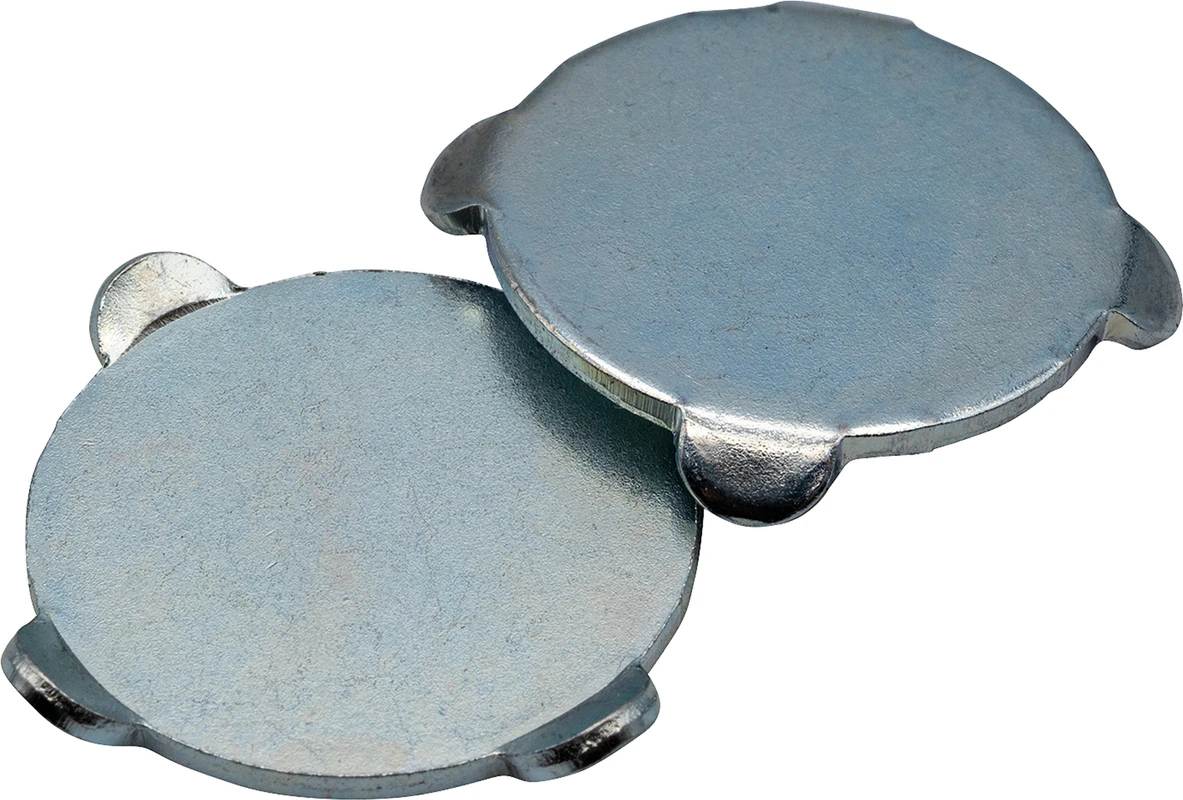 Magnet-System Packung 50 Haftscheiben gestanzt, mit 4 aufgekanteten Ohren, vernickelt