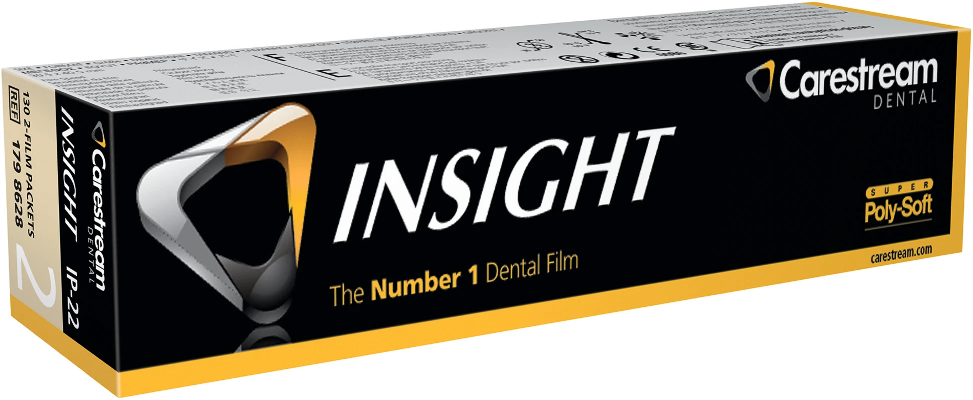 INSIGHT Periapical Film SUPER Poly-Soft Packung 130 Doppelfilme 3,1 x 4,1 cm, IP-22
