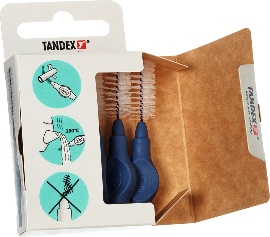 FLEXI® Interdentalbürsten PHD Packung 6 Stück ocean, PHD 3.0 (Ø 1,2 mm), ISO 8