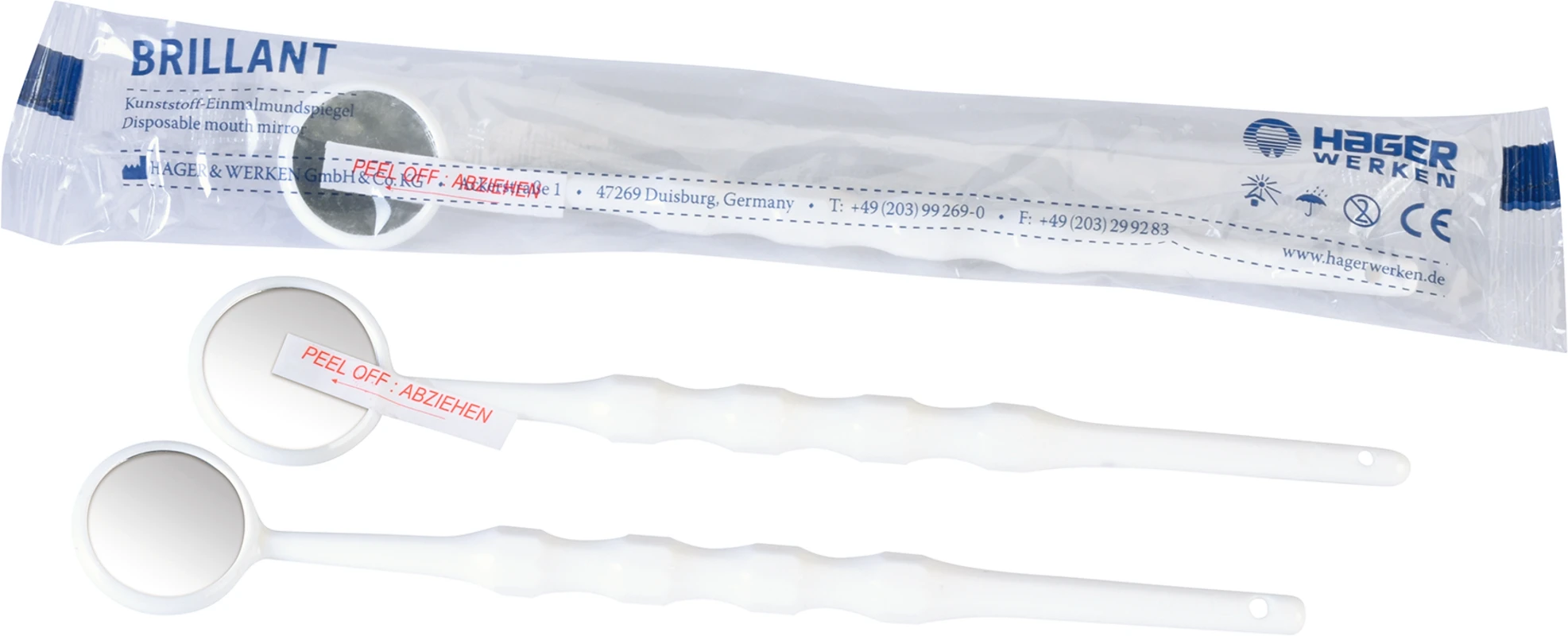 BRILLANT Mundspiegel Packung 100 Stück Größe 5, Ø 23 mm