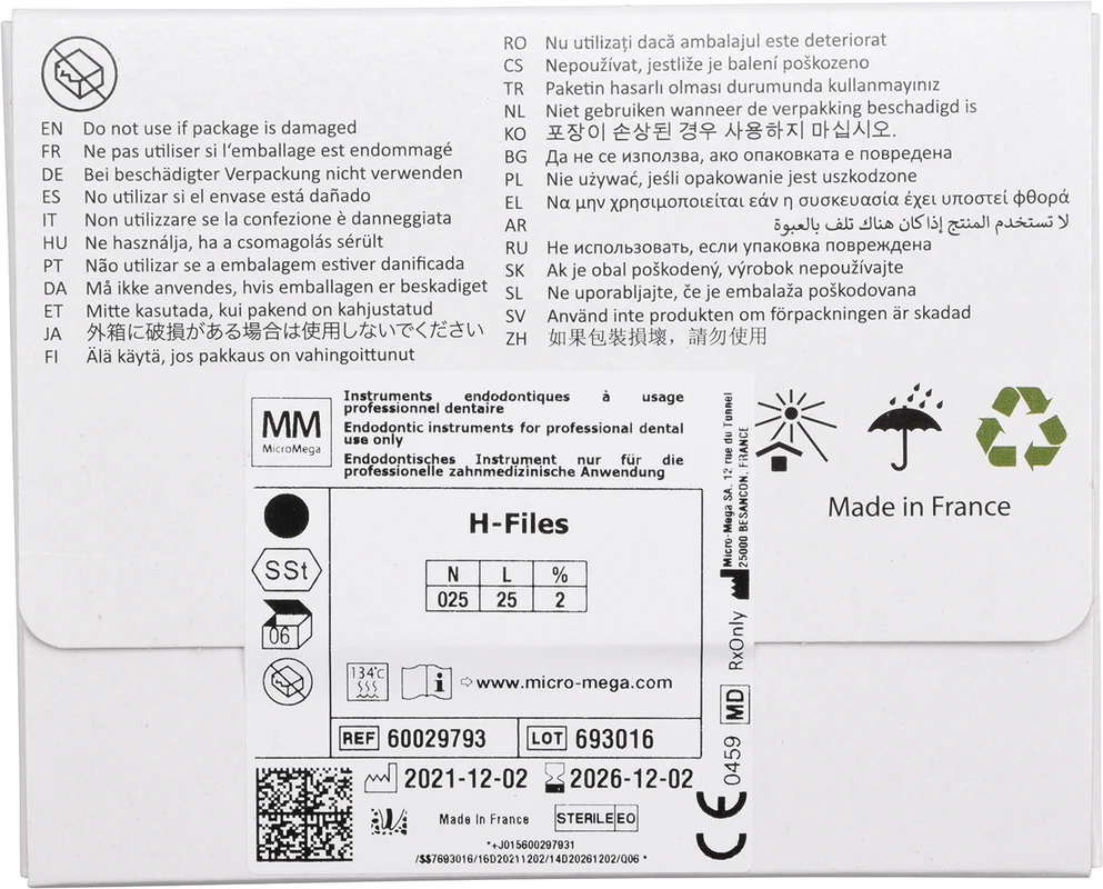 B6 H-Files MICRO-MEGA