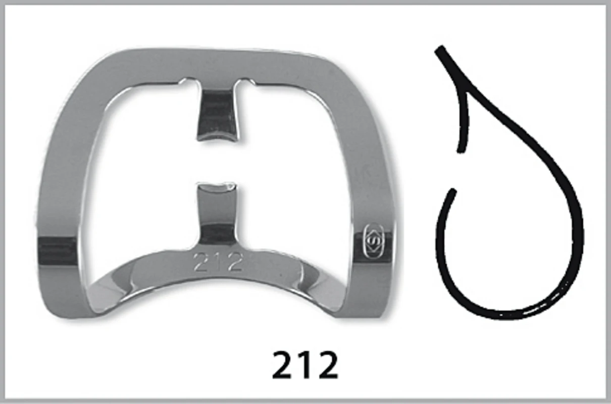 Fit-Kofferdam® Klammern im Ivory-Stil Cervical Stück Nr. 212