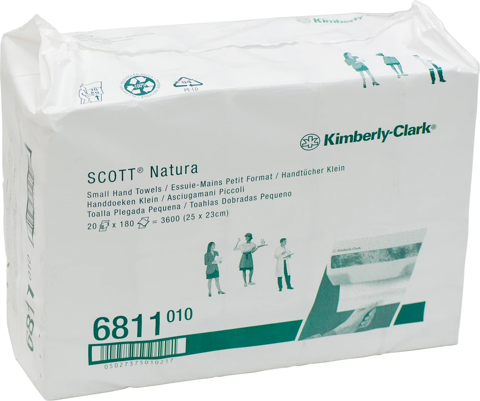 SCOTT® Handtücher Karton 3.600 Tücher 24,7 x 23 cm, ZZ-Falz, Natura