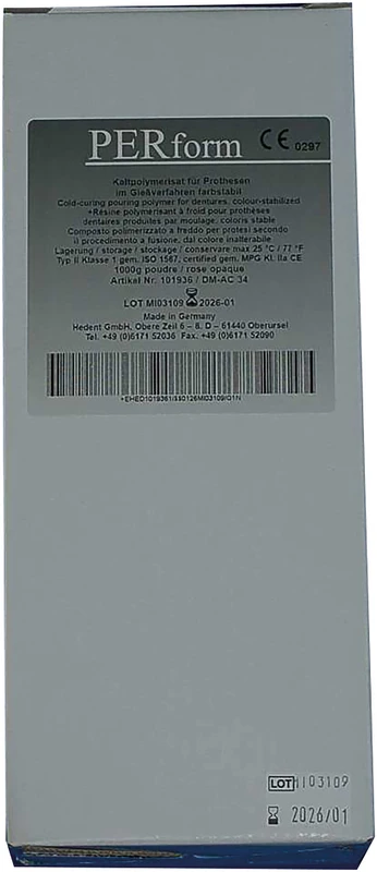 PERform™ Inkovac Gießkunststoffe Flasche 1 kg Pulver rosa geadert