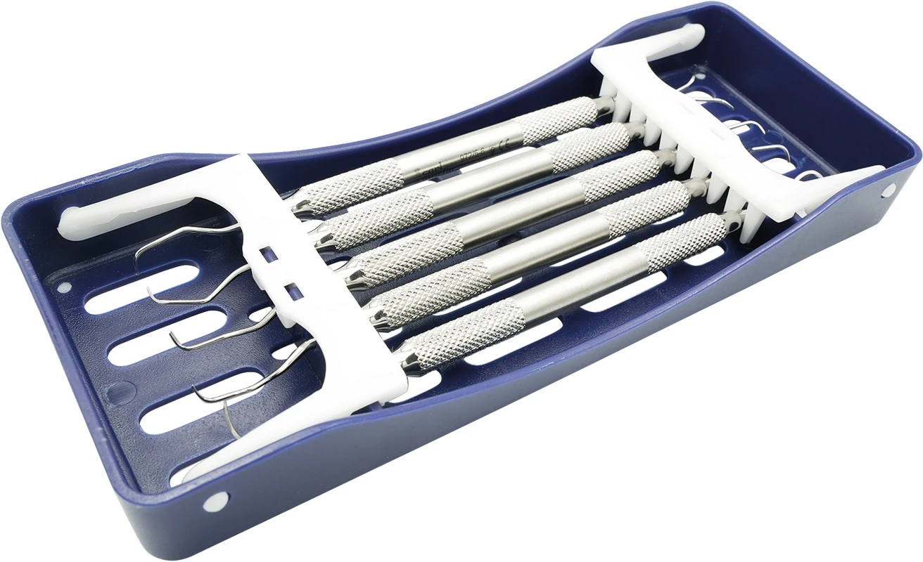 Paro-Set im SteriWashTray Set S-BL Tray blau inklusive 5 Instrumente