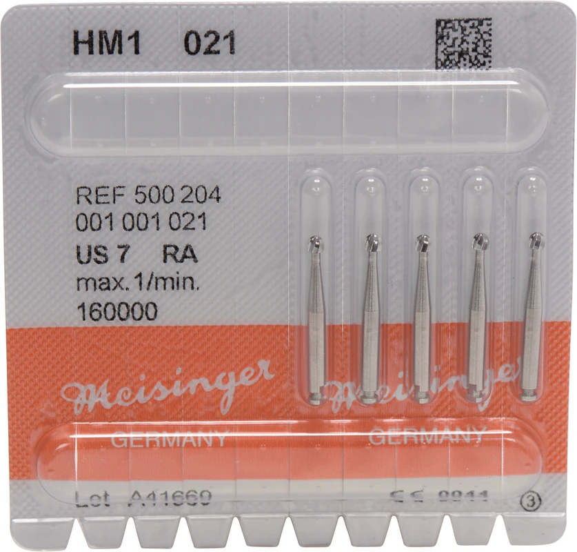 HM-Bohrer 1 Packung 5 Stück RA, Figur 001, ISO 021
