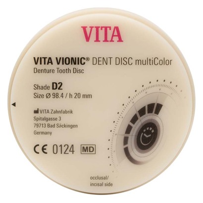 VITA VIONIC® DENT DISC multiColor - Stück Ø 98,4 mm, H 20 mm, D2