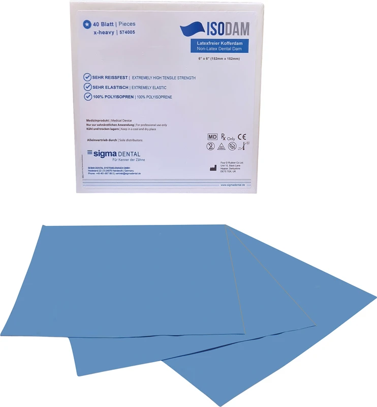 isodam Packung 40 Stück blau, 15,2 x 15,2 cm, x-heavy