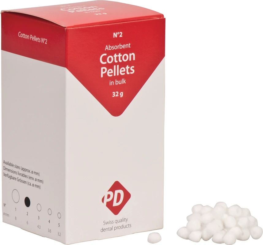 PD Wattekügelchen Bulkpackung 32 g Ø 6 mm, Größe 2