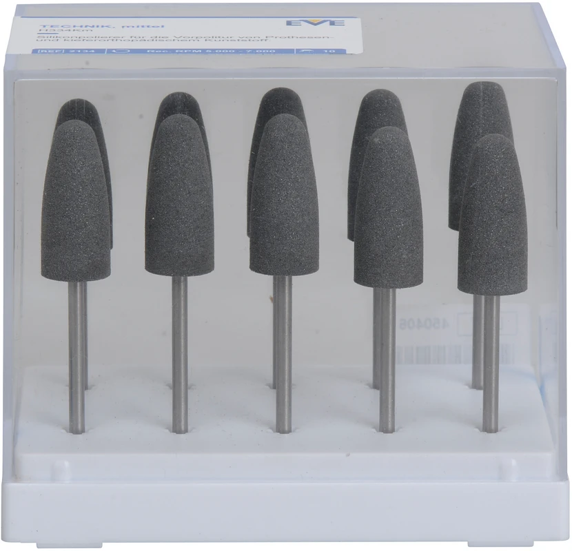 EVE TECHNIK Packung 10 Stück grau mittel, HP, Figur Granate, 10 x 24 mm
