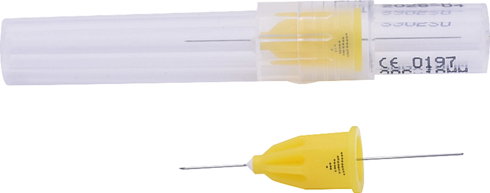 MIRAJECT® Injektionskanülen Packung 100 Stück gelb, Ø 0,3 mm, G30 40/10 x-kurz (für die intraligamentäre Anästhesie)