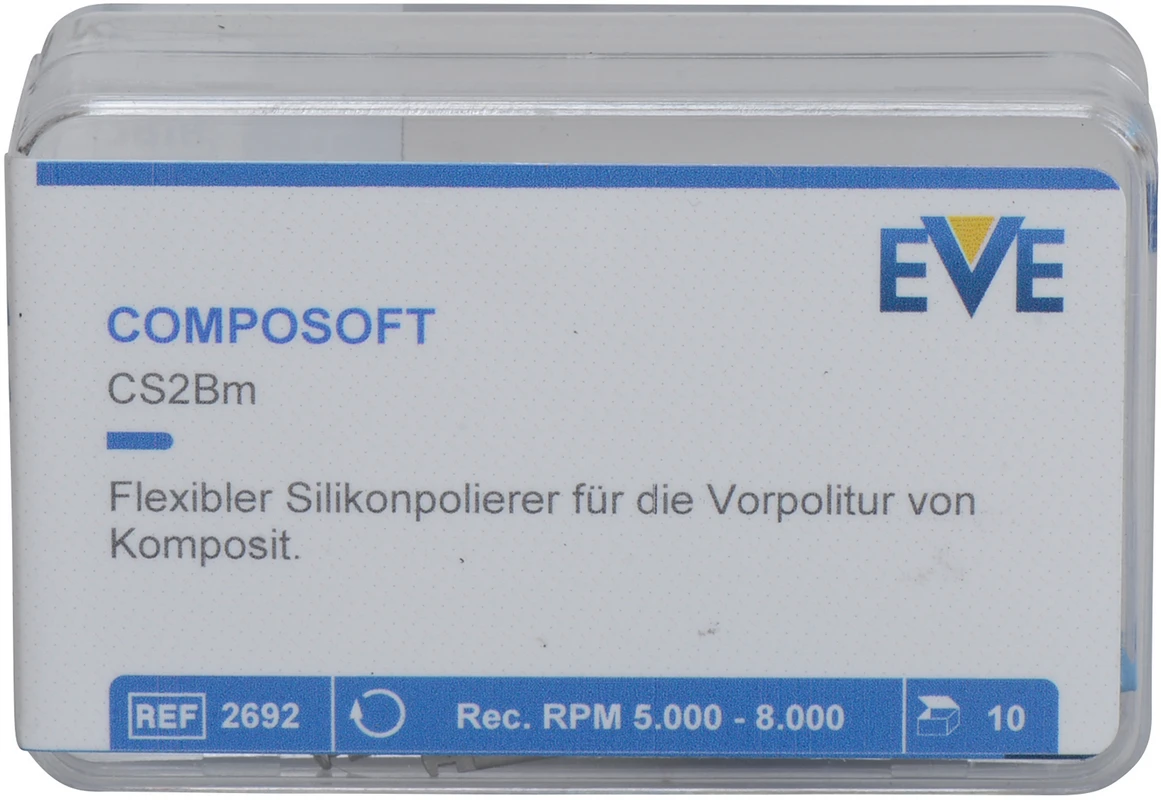 EVE COMPOSOFT Packung 10 Stück blau mittel, RA, Figur Flamme, 5 x 10 mm