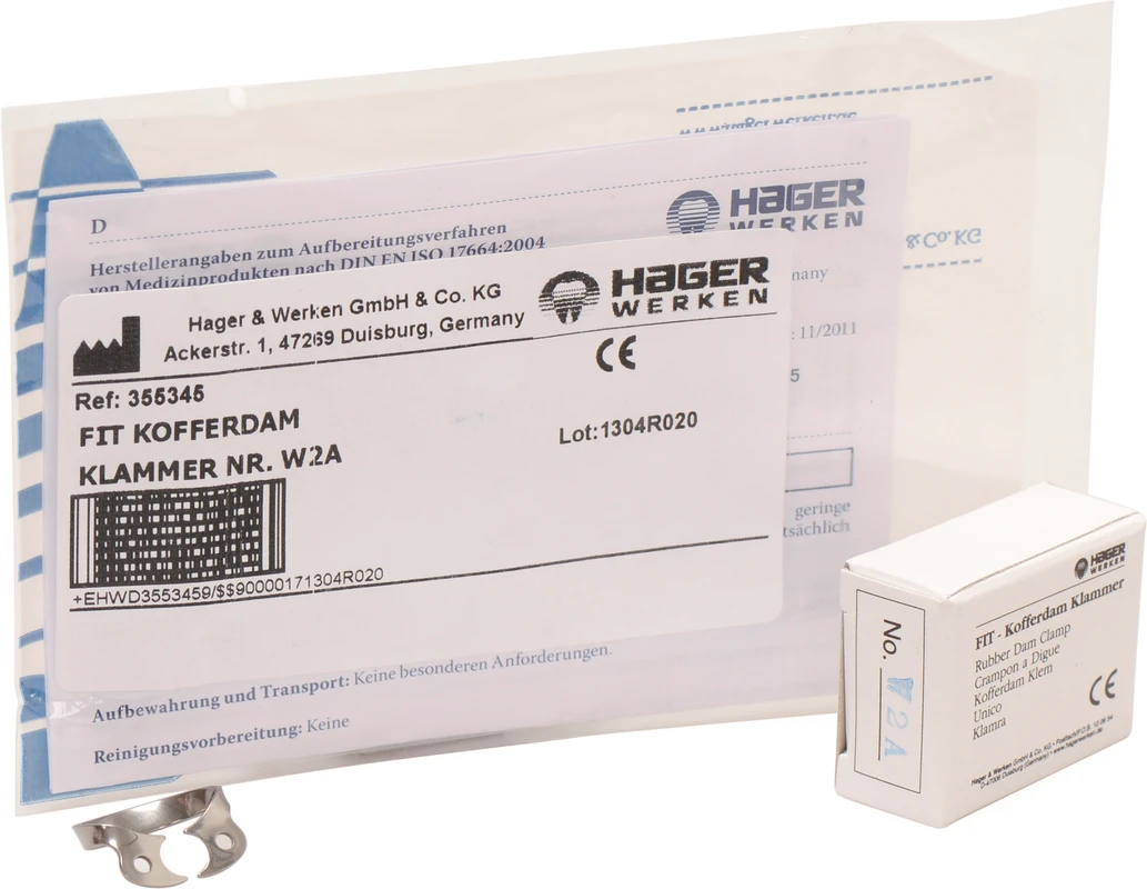Fit-Kofferdam® Prämolarenklammern flügellos Stück Nr. W2A